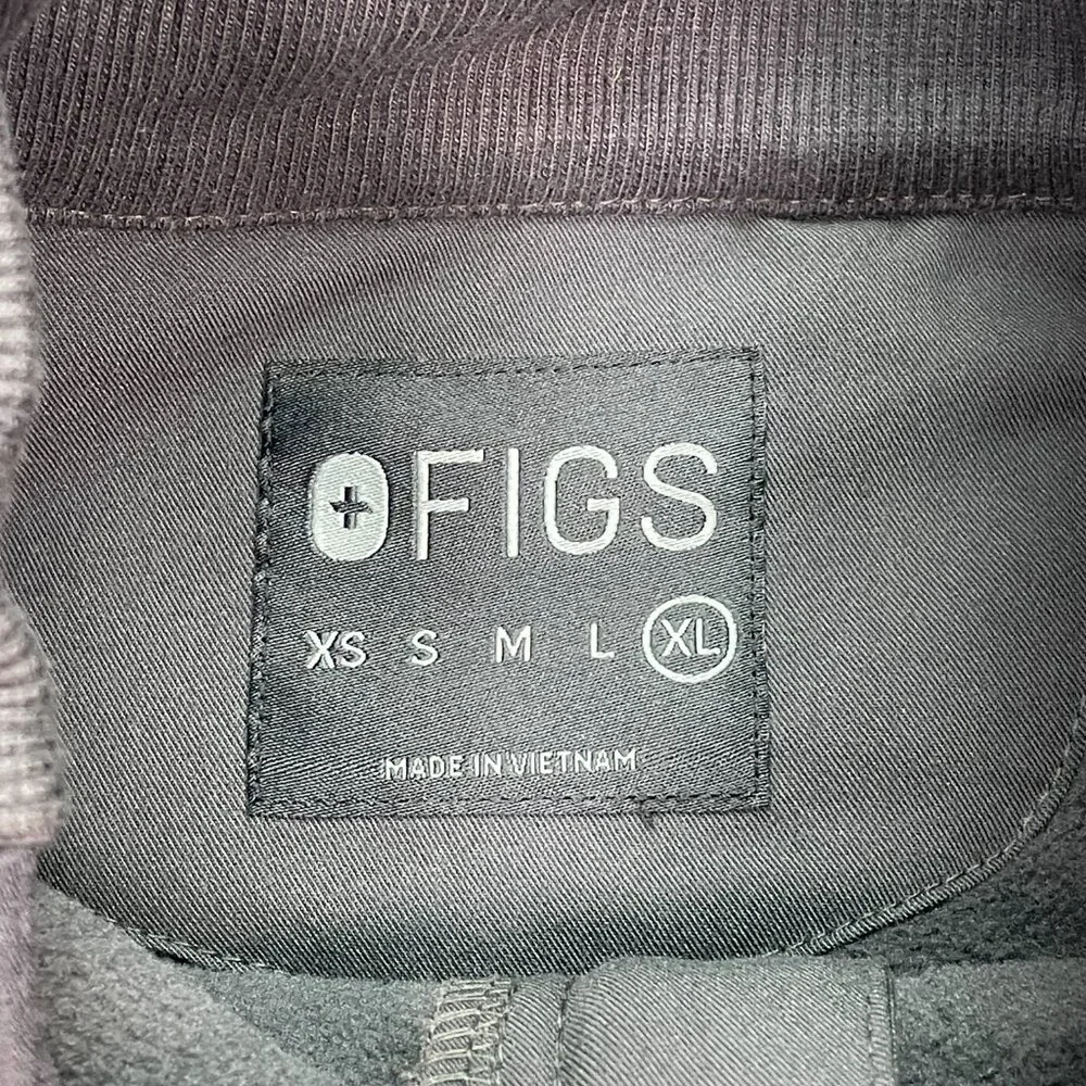 Figs On Shift Fleece Jacket Men's Size XL Full Zip Gray Scrubs MXXOW1007 - Picture 5 of 7